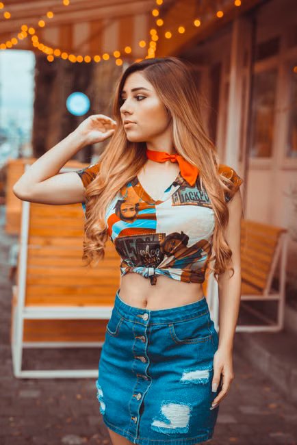 Saia Jeans Longa